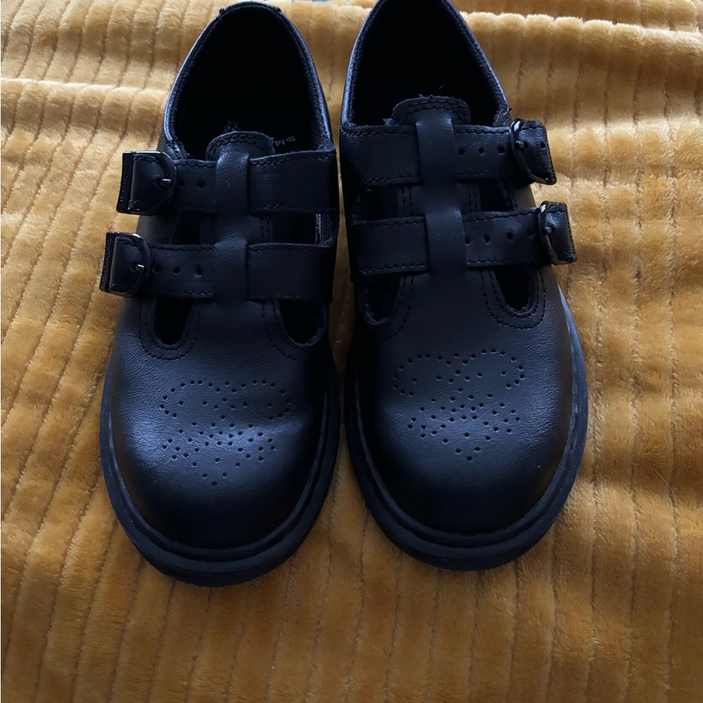 Dr. Martens Black Dress Shoes with Velcro Straps